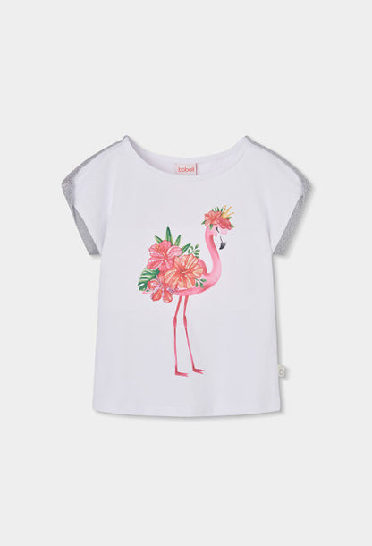 Camiseta punto elástico de niña