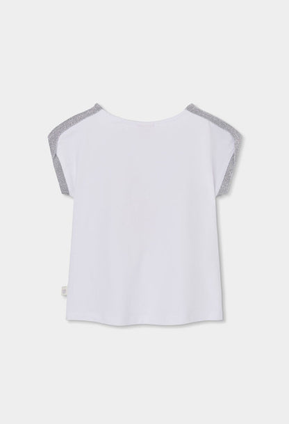 Camiseta punto elástico de niña
