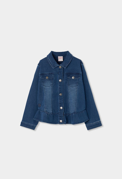 Cazadora denim punto de niña
