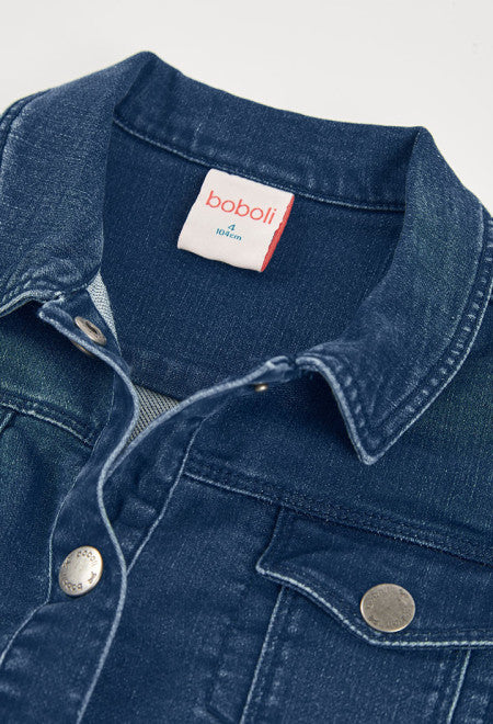Cazadora denim punto de niña