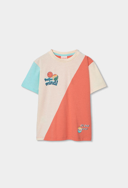 Camiseta punto tricolor de niño
