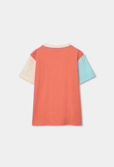 Camiseta punto tricolor de niño