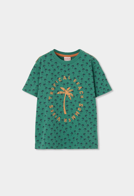 Camiseta punto flamé de niño