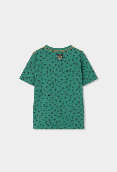 Camiseta punto flamé de niño