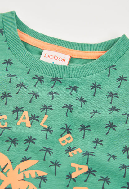 Camiseta punto flamé de niño