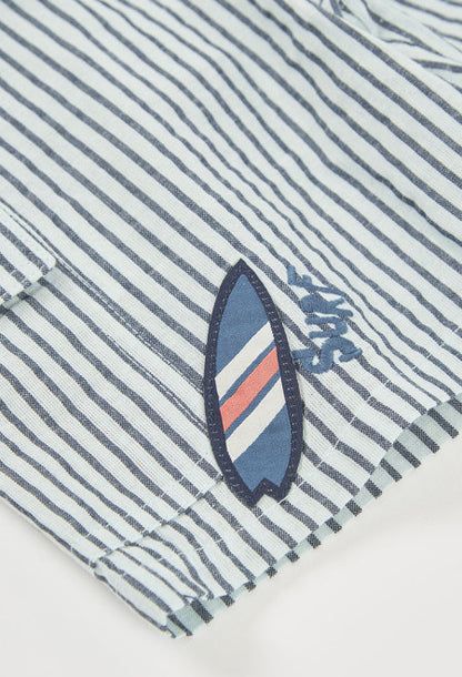 Bermudas popelín listadas de niño