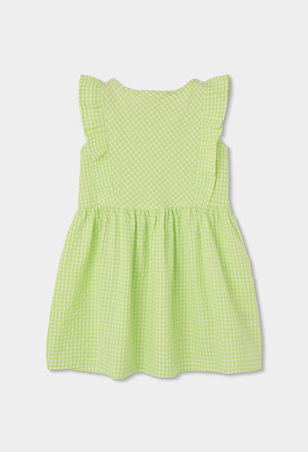 Vestido popelín cuadros de niña