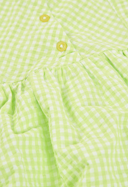 Vestido popelín cuadros de niña