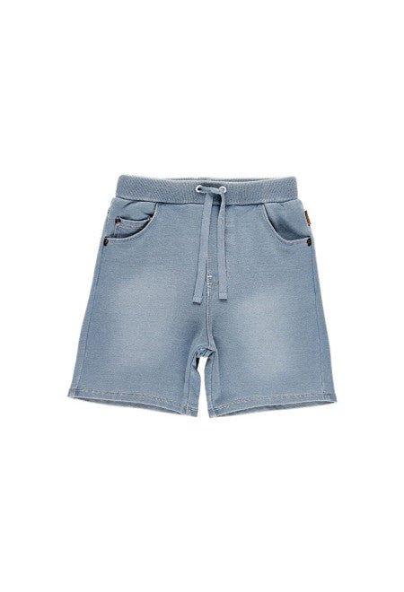 Bermudas felpa denim de niño