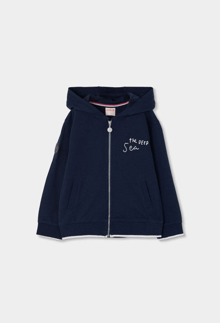 Chaqueta felpa con capucha de niño