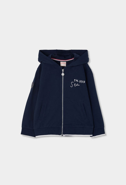 Chaqueta felpa con capucha de niño