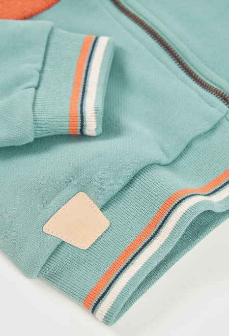 Chaqueta felpa con bandas de niño