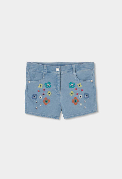 Short denim punto de niña