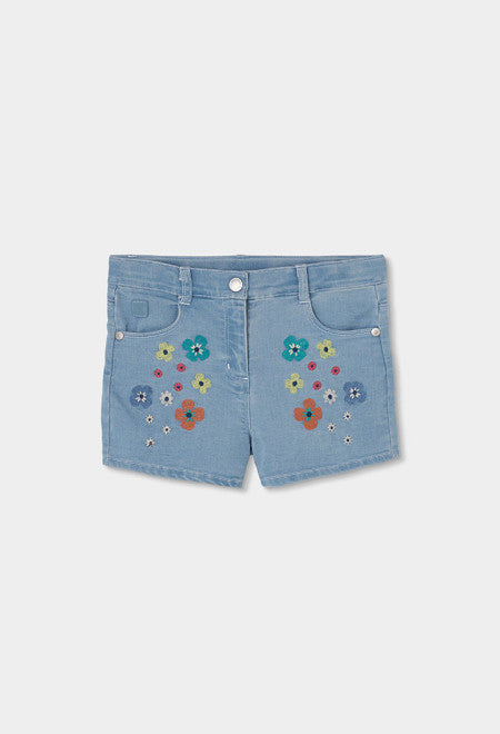 Short denim punto de niña