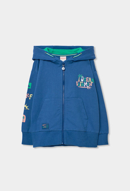 Chaqueta felpa con capucha de niño