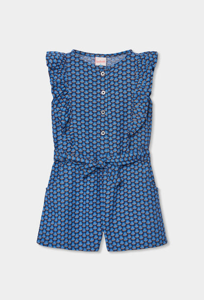 Mono de tejido estampado de niña