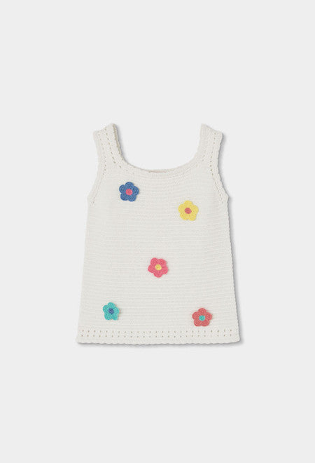 Top tricotosa de niña