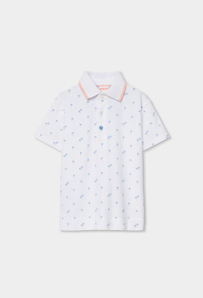 Polo piqué estampado de niño