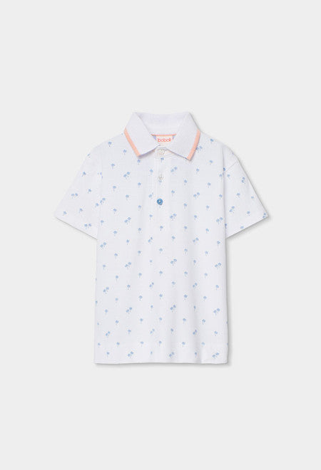Polo piqué estampado de niño