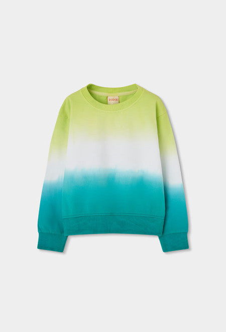 Sudadera felpa tintada de niña