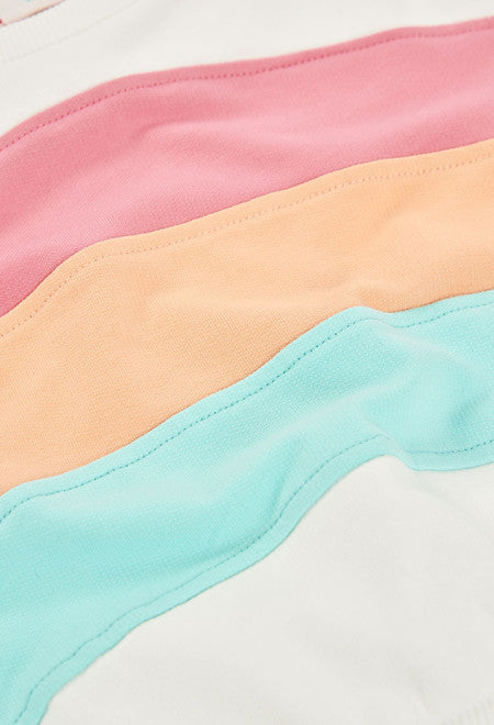 Sudadera felpa con bandas de niña